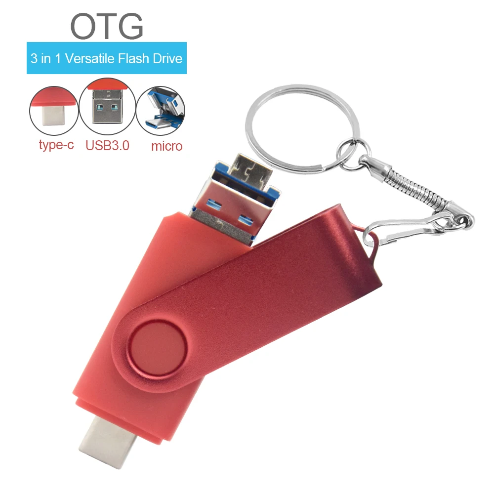 New 3 IN 1 256GB OTG USB 3.0 flash drive Metal Custom Pen Drive Gifts 1Corporate Gift Supply Malaysia | Premium Gifts Supplier Malaysia