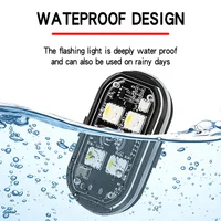 2/4pcs Wireless LED Strobe Lights Car Decor Atmosphere Light, 8 Colors Rechargeable Led Lights Anti-Collision LED Warning Light - Image 6
