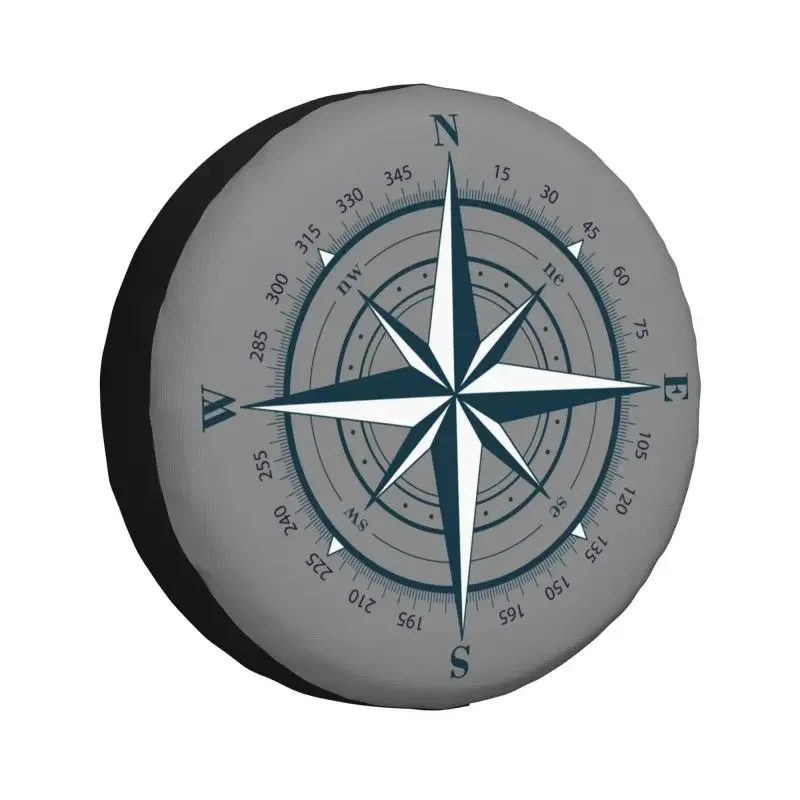 

Nautical Compass Spare Wheel Cover for Mitsubishi Pajero 4WD SUV Navigate Adventure Tire Protector 14" 15" 16" 17" Inch