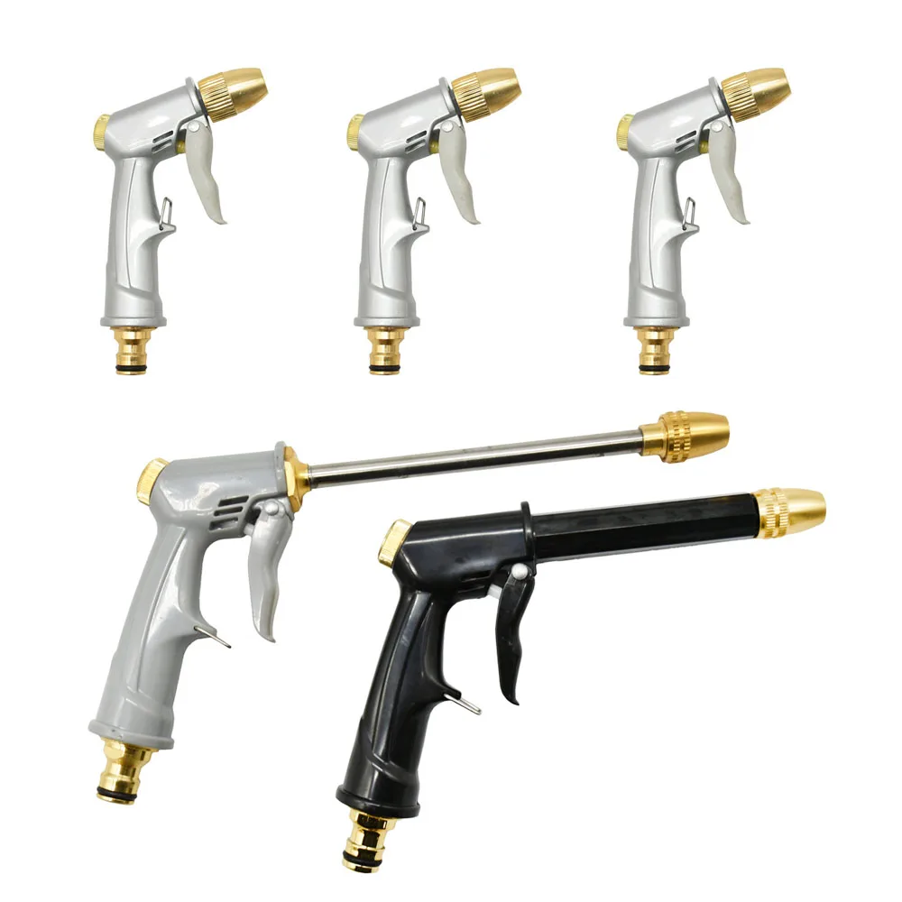 Brass 3/4 inch Female Thread High Pressure Variable Flow Direct Injection Type Water Gun Garden Irrigation Car Washing Nozzle 1p drip irrigation kit