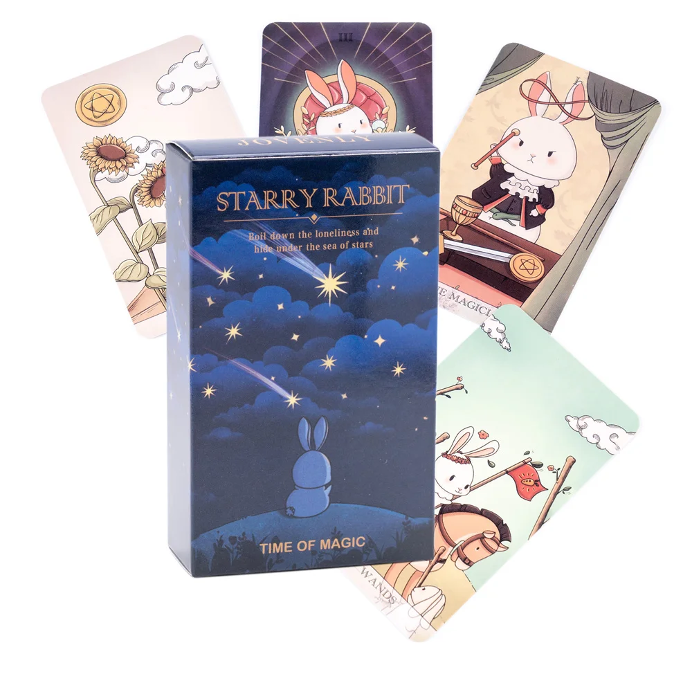 Rider Waite Starry Rabbit Tarot New Koradji Decks Deck For Adult Girl Tarot Cards fate lunalapin tarot lovely rabbit playing deck magic tarot cards rider waite