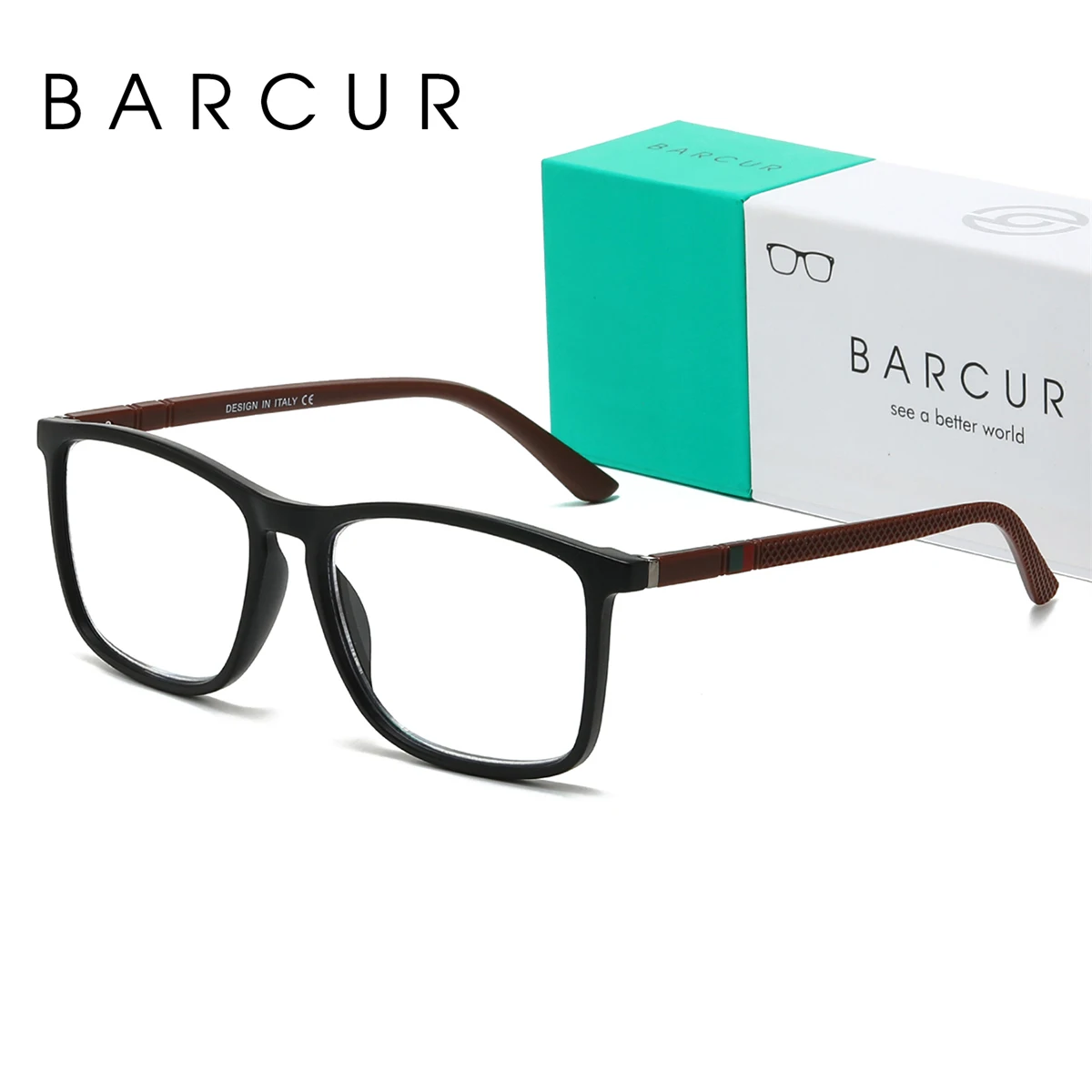 Barcur Original Design Unisex leichte Lesebrille Frau klassische und bequeme Augenschutz Lesebrille Männer – Detail 4