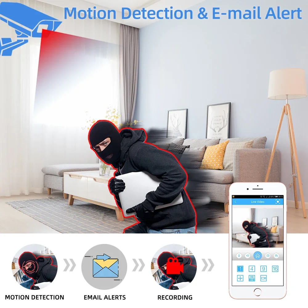 10CH 8MP POE NVR Videoregistratore Audio Telecamera IP H.265 Sistema CCTV Smart Network Face Detect P2P Videocamera di sorveglianza RTSP - immagine 3