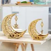 Ramadan Moon Star Hollow Golden Iron Tray Snack Comfit Fruit Storage Living Room Kitchen Festival Party Wedding Table Decoration 5