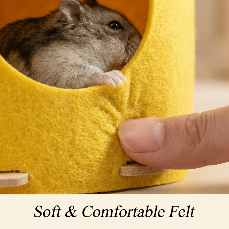 Maisonnette en feutrine pour petits animaux nid douillet rongeurs_voghion.com