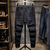Spring Summer Mens Thin Jeans Plus Size Loose Hip Hop Harem Pants Fashion Elasticity Black Denim Trousers Streetwear 5XL 6XL 7XL 2