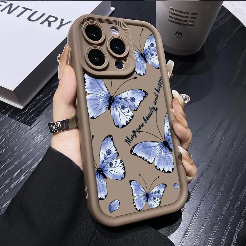 Vibrant Butterfly Soft Silicone Shockproof Phone Case Cover