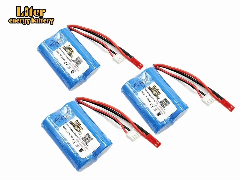 Batterie Lipo 1300mAh 18500 7.4V pour Hélicoptère RC