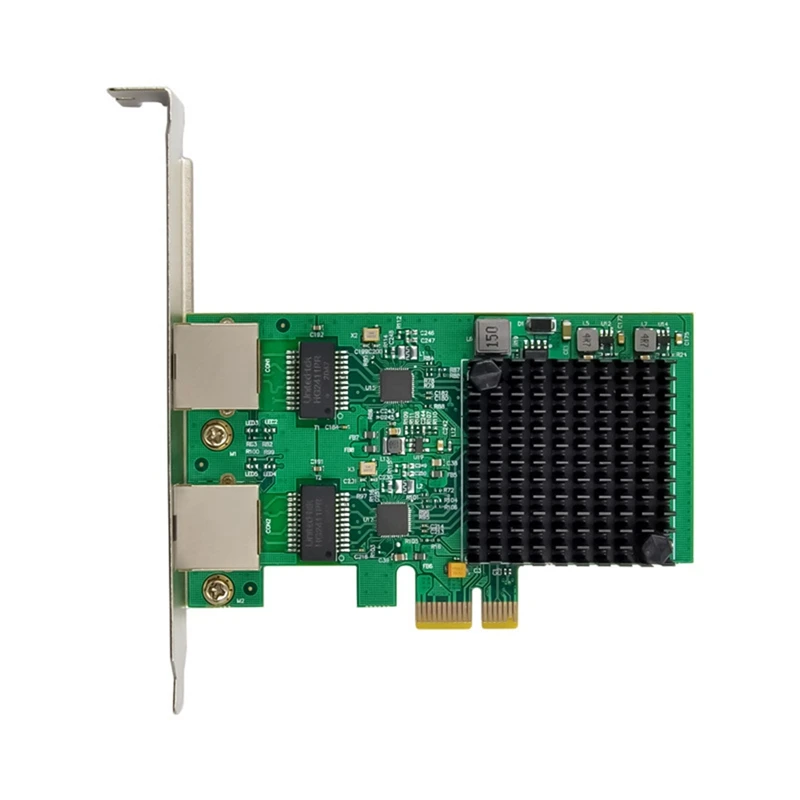 Placa de Rede Ethernet de Porta Dupla Servidor Desktop Placa de Rede Verde Pci-e x1 2.5g Rtl8125b pc - Image 2