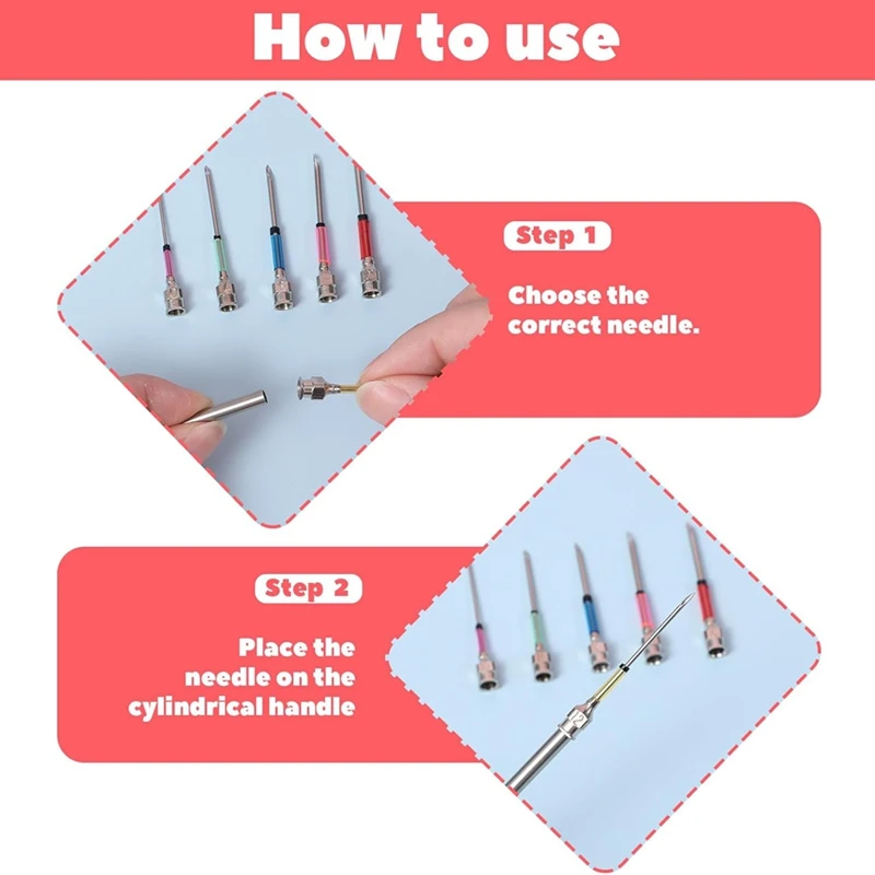 12 Pieces Punch Needle Set, Embroidery Wooden Handle Punch Needle Tools, Suitable For Adult Beginners, DIY Craft