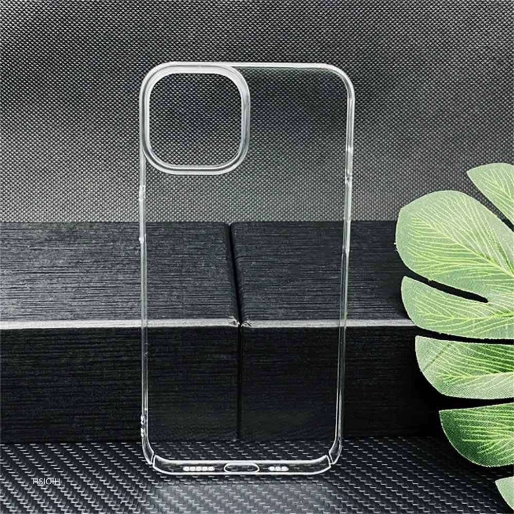 Wholesale Free Shipping 10Pcs/Lot  For iPhone 13 12 14 15 Pro Max Plus MINI Clear PC Hard Shell Camera Lens Protective Case