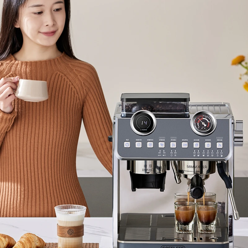Semi-Automatic Coffee Machine Small Home Grinding Integrated Italian Foam American Commercial Extraction Large Capacity 5