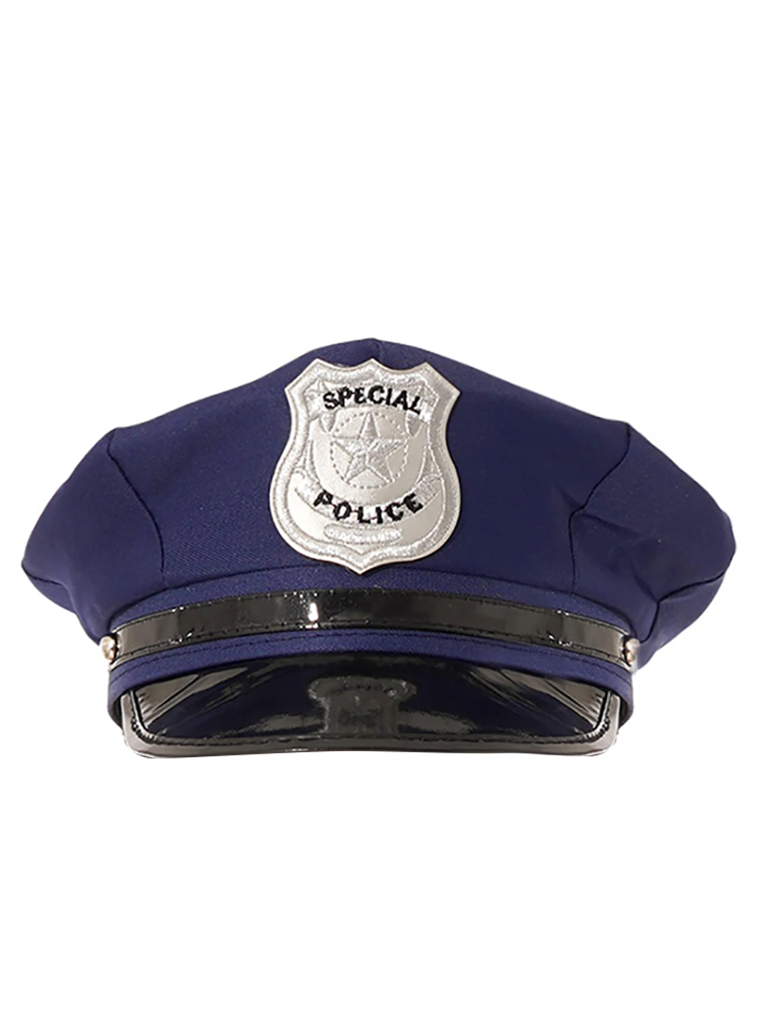 Police Captain Role Play Hat Halloween Cop Offier Cosplay Theme Party Costume Accessories Stage Performance Props Cap for Men