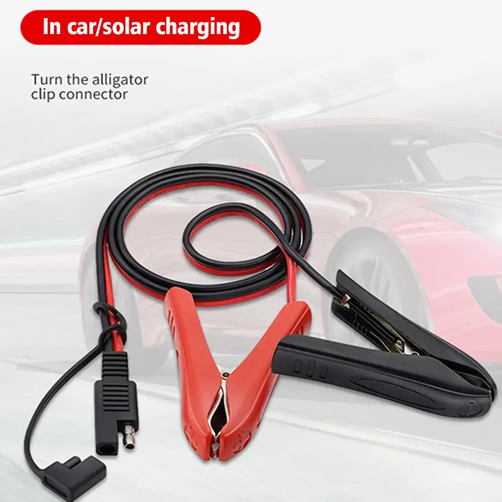 Solar Panel Connector Cable Solar High Power SAE Adapter Cable SAE To 85mm Clip Cable Power SAE Plug Crocodile Solar Clip