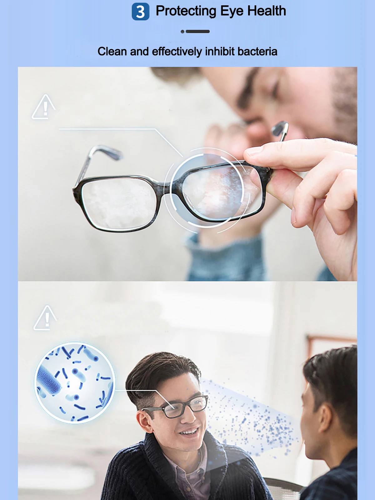 1Set Objektivreinigungstücher Augenglasreiniger Taschentücher Antibeschlag Aqua Linsenreiniger für Brillen Kunststoff Kamerahandy (100 Stück) – Detail 7