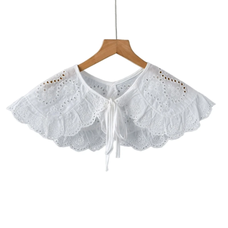 

Detachable Collar Floral Pattern Collar for Girl Decorative Costume Collar