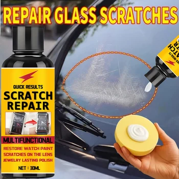 Glass Scratch Repair Wax – No-Residue Deep Scratch Remover & Protective Coating for Car Windows 1