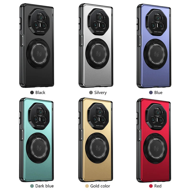 Luxury High Quality Matte Solid Color 360° Rotating Bracket Case - Shockproof Bumper Cover
