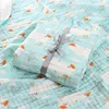 150*200cm Children Adults 6 Layer Cotton Gauze Muslin Travel Blanket Airplane Home Soft Summer Nap Throw Blanket for Sofa or Bed 4