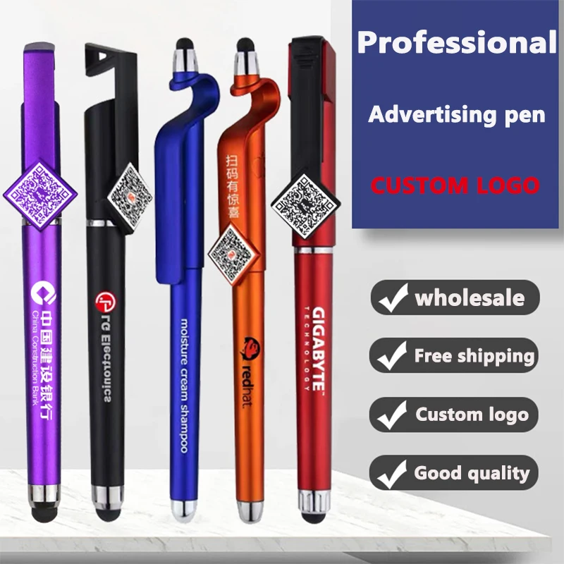 100pcs Advertising Pen Custom Logo Ballpoint Pen Gel Pen Custom Qr Code