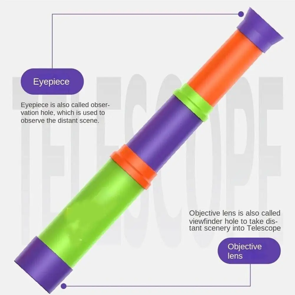 8x Lens Carrot Telescope 3d Printed Telescope Educational Games Retractable Toys Mini Portable Telescope For Kids Gifts 5