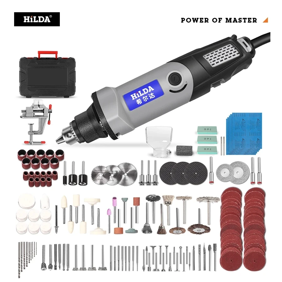 HILDA Electric Drill Mini Engraver Rotary Tool 200/400W Mini Drill 6 Position Rotary Tools Mini Grinding Machine - AliExpress