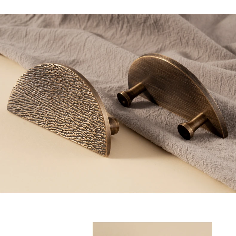 round brass cabinet pull semicircle shape furniture handle