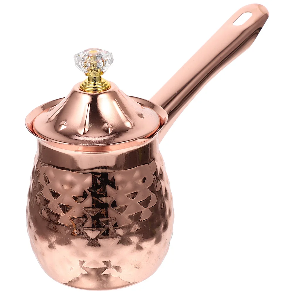 

Coffee Pot Daily Use Small Milk Heating Stainless Steel Pointed Mouth Multi-function Beverage Pots Stovetop Steamer