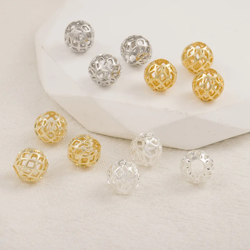 HollowBeadsforJewelryMakingAccessoriesBulkWholesaleSpacer4mm