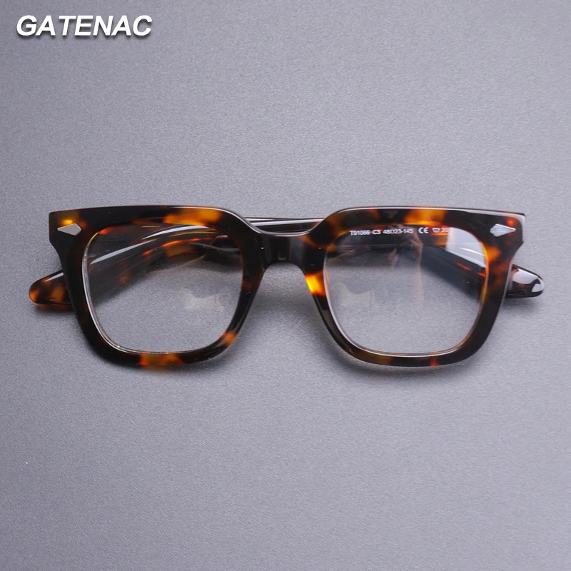 Johnny Depp Glasses Round Acetate Black Frames Luxury Eyeglasses 46 24-145mm