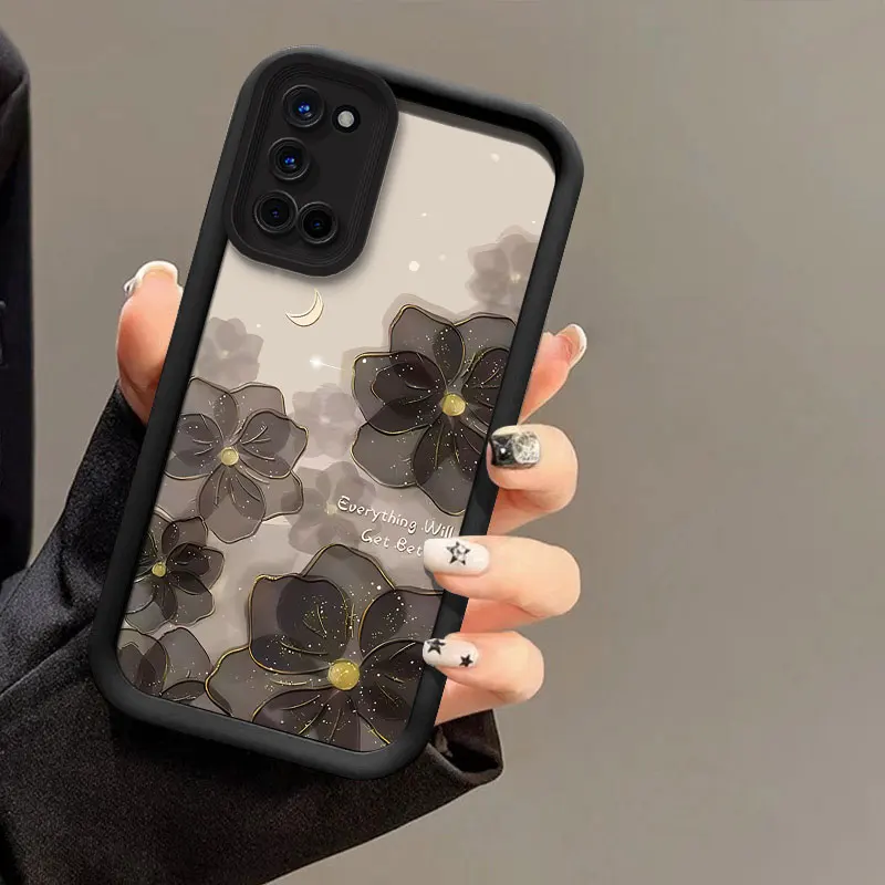 Charming Floral Print Silicone Shockproof Phone Case