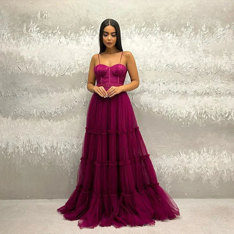 

Классическое вечернее платье-трапеция 2023 | Бесплатная доставка | Платья карамельных цветов на бретелях-спагетти длиной до пола со шлейфом для выпускного вечера