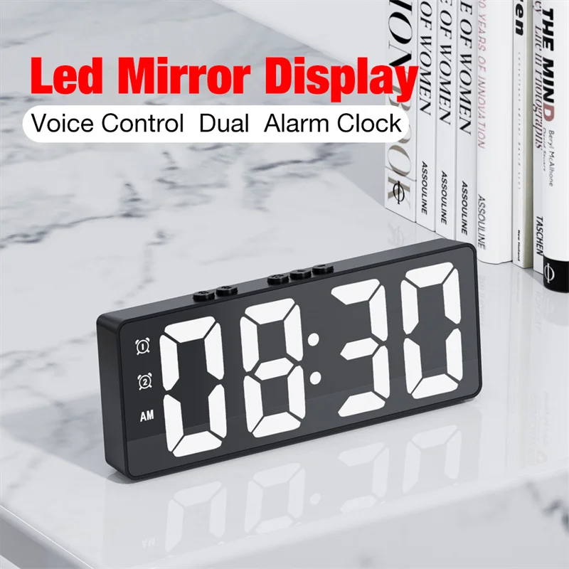  Alarm Clock, Digital Clock, Small Wall Clock, Battery