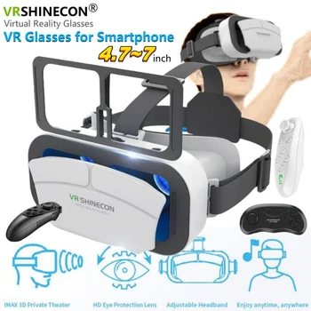 G12 IMAX schermo gigante occhiali per realtà virtuale HD 3D Movie Google scatola di cartone casco VR per telefono da 4.7-7 ", Joystick di gioco di supporto
