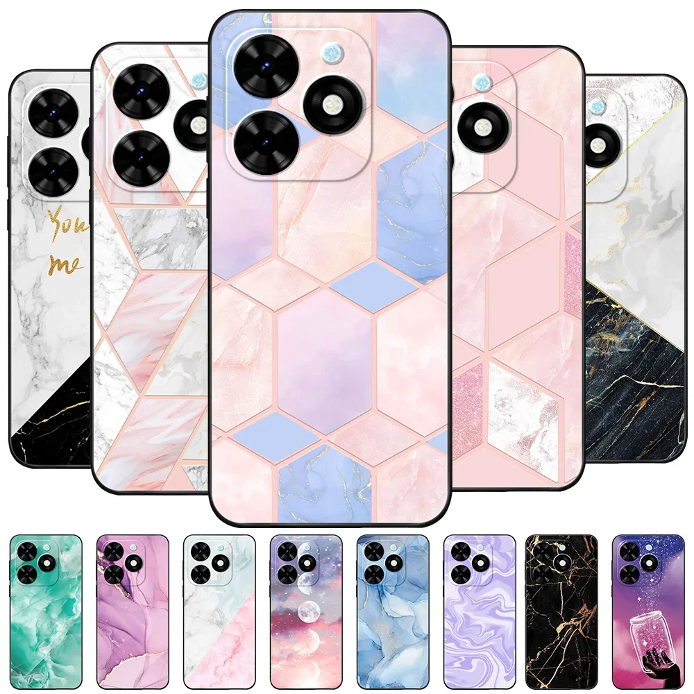 Per Infinix Smart 8 Custodia Tpu Custodia Morbida In Silicone Per Smart 7 Coque Cover Posteriore Per Smart 6Hd Smart 5 Funda Marble