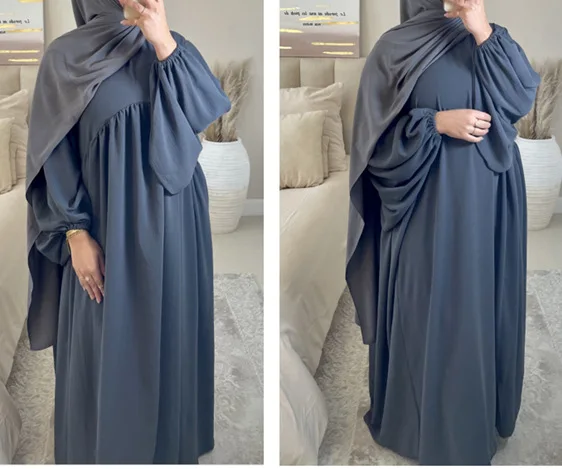 S43e9f8c922a244cb931099e06e37c784b Casual Solid Eid Muslim Dress Women Hijab Abaya Kimono Khimar Dresses Kaftan Kebaya Ramadan Abaya Dubai Long Robe Islam Clothing Mallzona