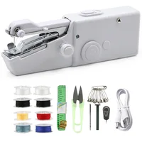 Portable Mini Electric Sewing Machine Handheld Sewing Machine with Bobbin for Needlework Handwork Home Travel Sewing Accessories 1