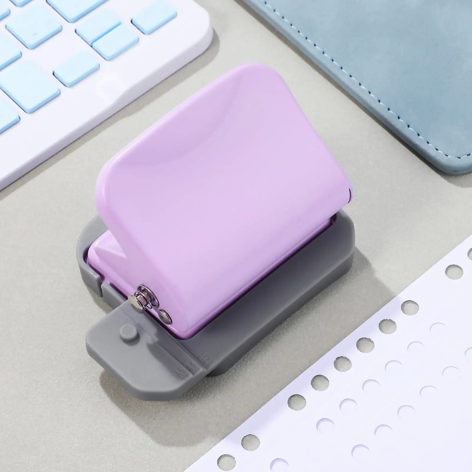 루즈리프 홀 펀치 수동 6홀 종이 펀치 휴대용 스프링 노트 바인더 종이 펀치 스프링 노트 펀치