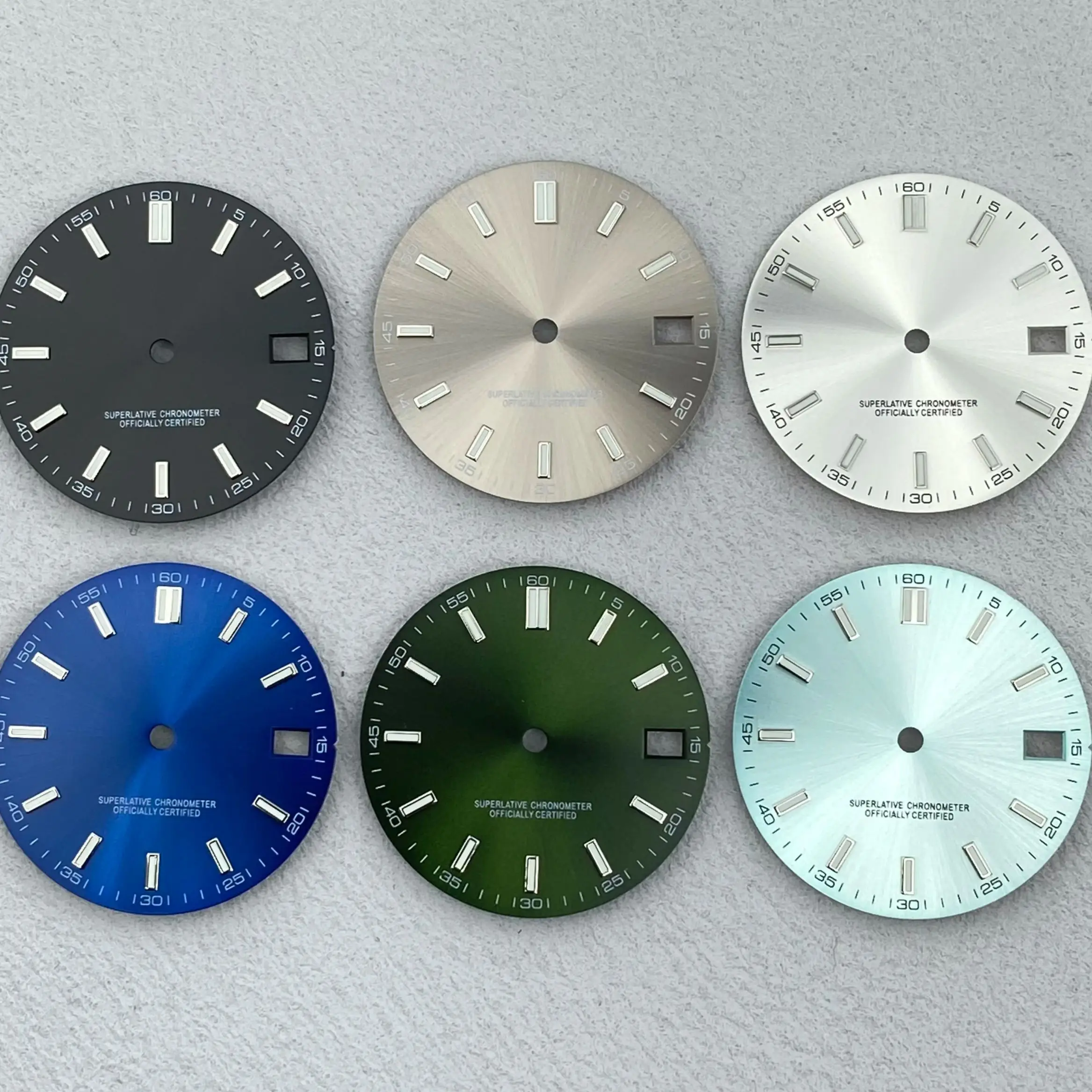 Green Sunray Dial with Luminous Markers