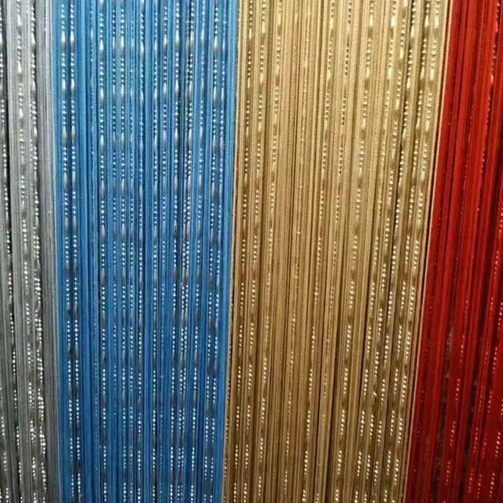 장 이슬 드롭 체인 비드 커튼, 스트링 문짝 커튼, 방 칸막이 창 문짝, 1m x 2m