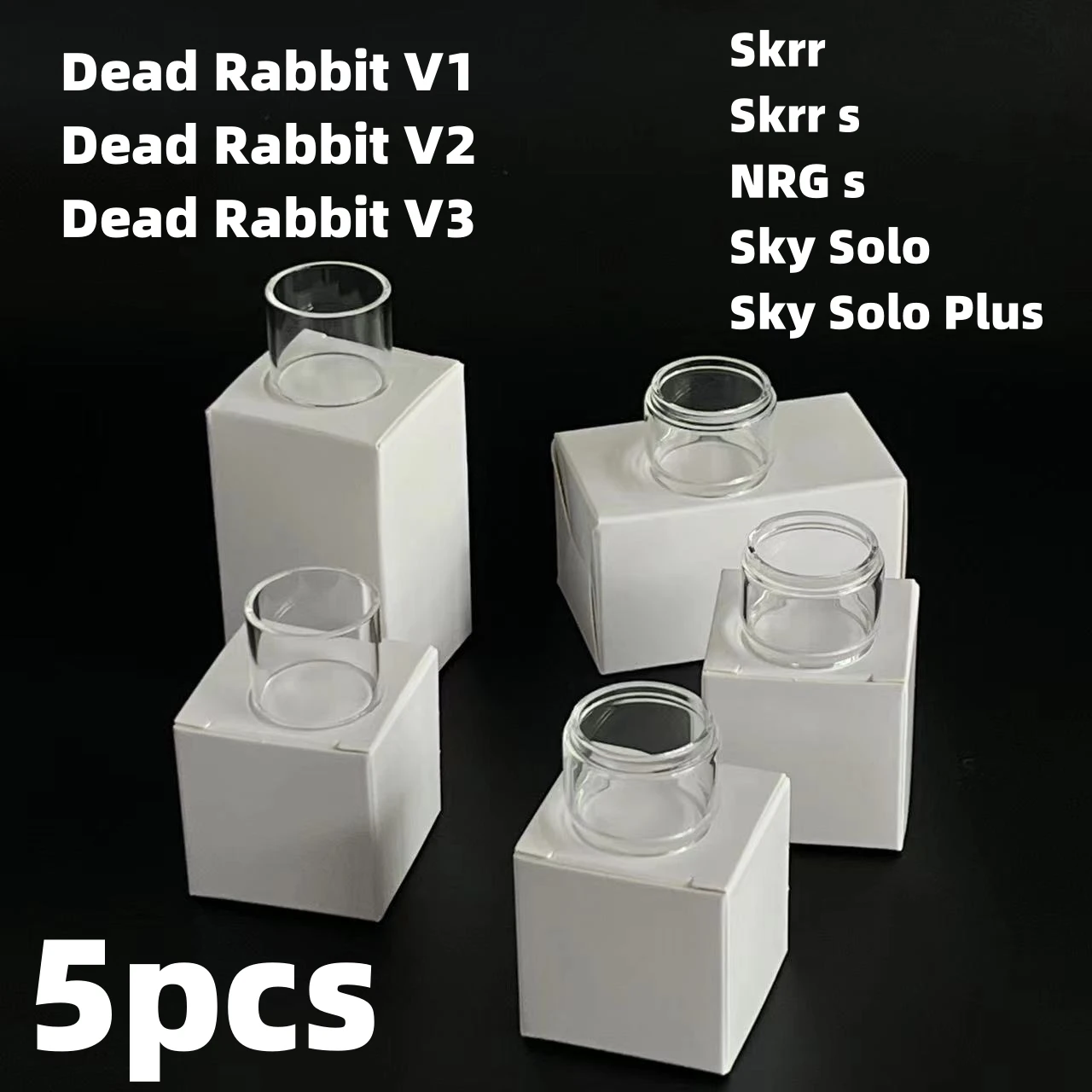5Pcs Sky Solo 3.5Ml/ Sky Solo Plus 8Ml Strumenti In Vetro Bubble/Straight Glass Dead Rabbit V1 V2 V3 Lampadina/Normale Strumento Di Riparazione Del Tu