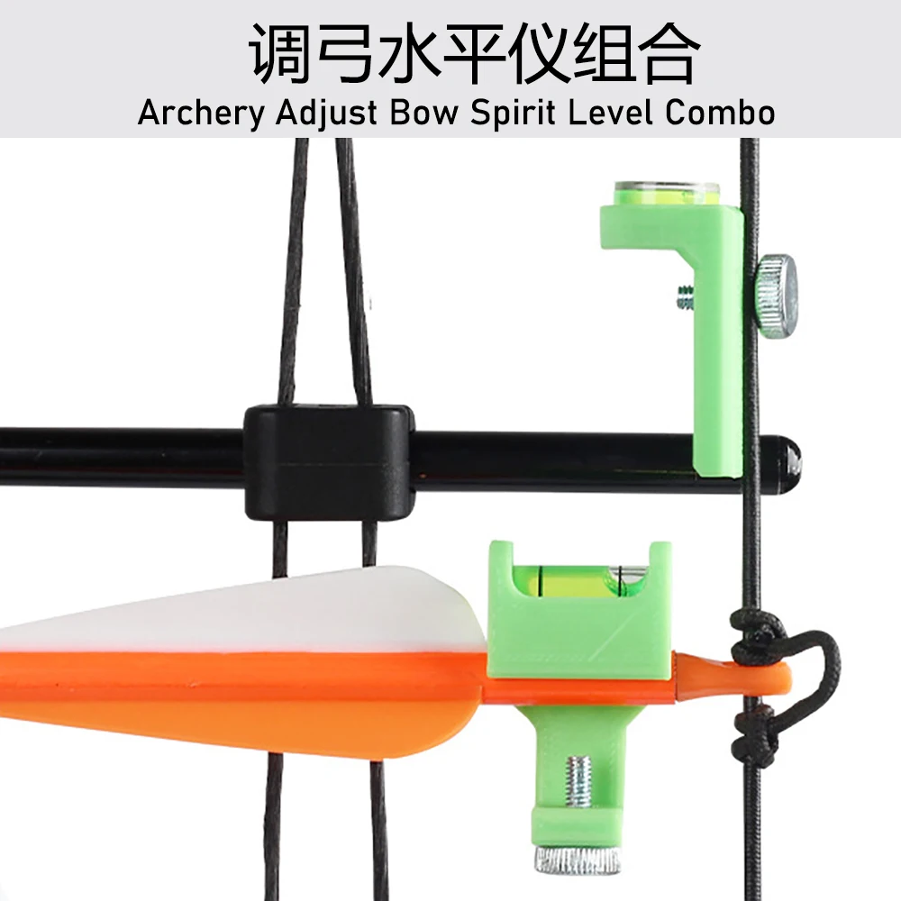 

Archery Adjust Bow Spirit Level Combo Tuning and Mounting Compound Bow String D Ring Arrow Snap Nock Position Shooting Parts