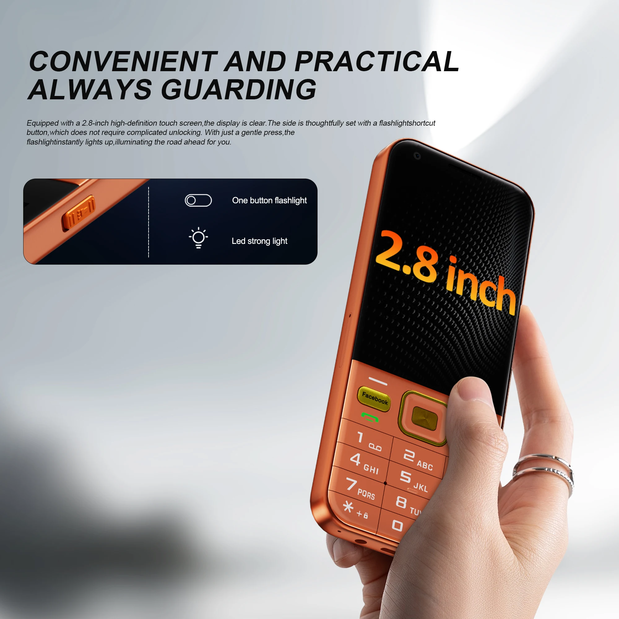 SERVO F6 Ultra Android Smart Mobile Phone 4G Network 2 SIM RAM 2GB ROM 16GB WhatsAPP Play Store FM 2.8" Touch Screen Smartphones