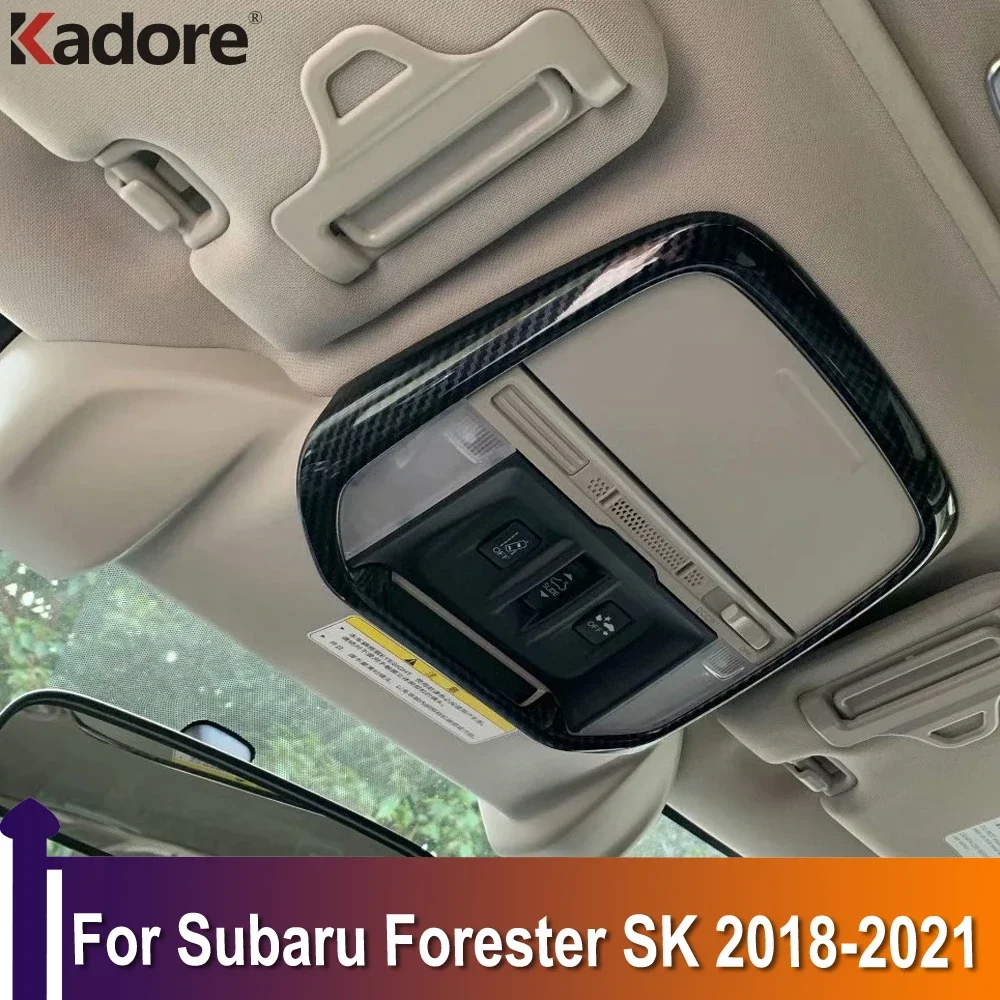 

Крыша из углеродного волокна для Subaru Forester SK 2018 2019 2020 2021, передняя лампа для чтения, внутренняя отделка автомобиля, аксессуары для интерьера