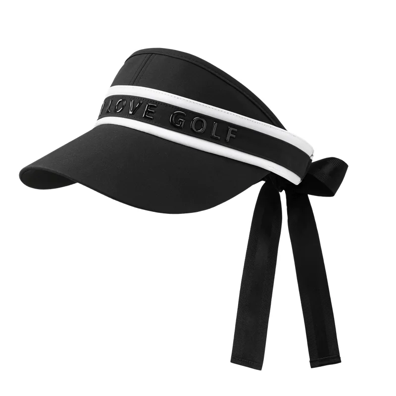 Swan love golf ladies cap large brim contrasting color empty top hat for women breathable Moisture absorption sun visor caps