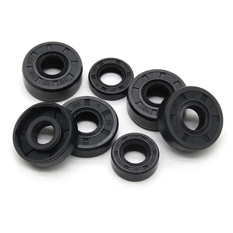 2/5pcs NBR 오일 씰 ID 10mm TC-10*17/18/19/20/22/25/26*5/7/8/10mm 니트릴 고무 샤프트 이중 립 오일 씰 가스켓
