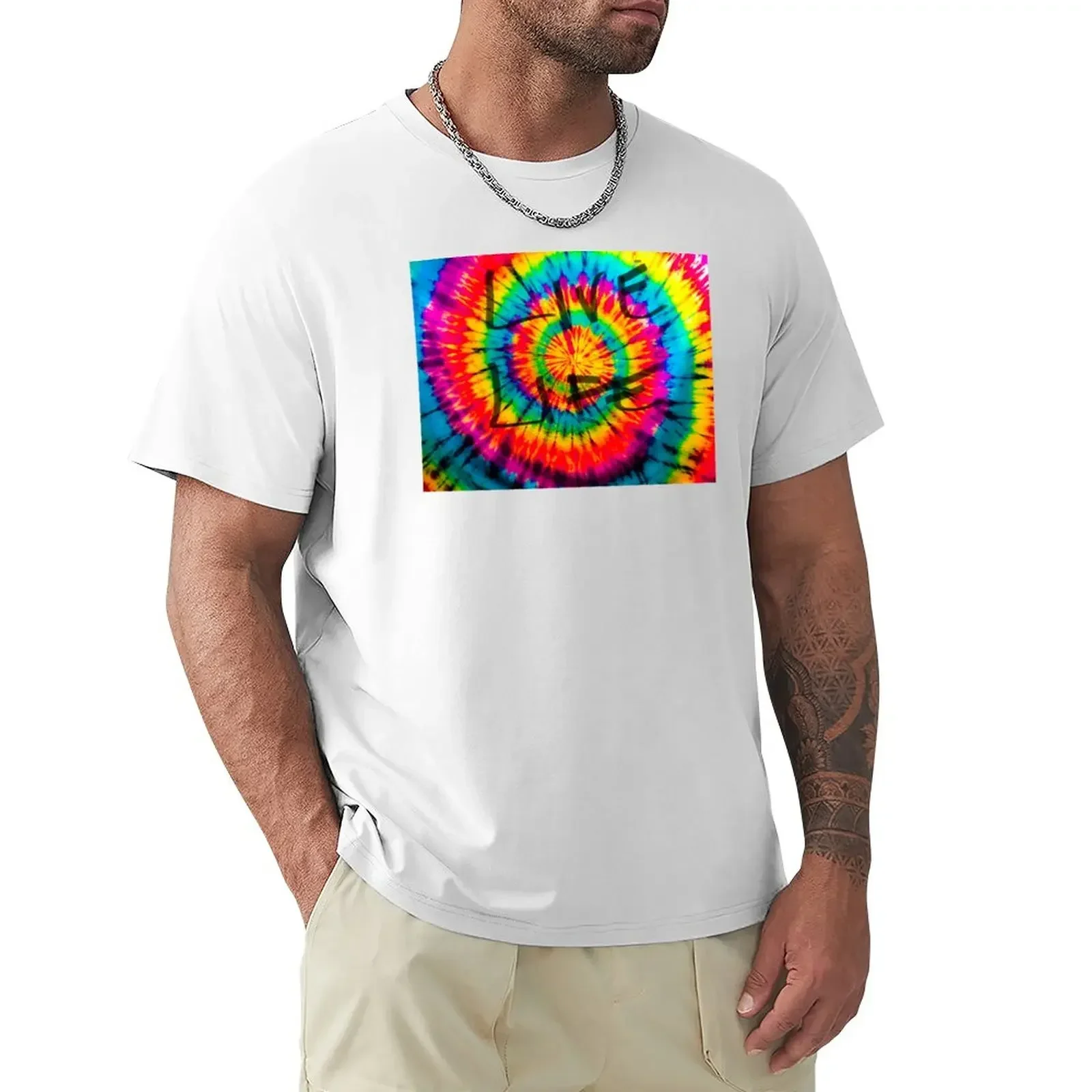 

Live life T-Shirt oversized plus size tops fruit of the loom mens t shirts tops funnys Short sleeve tee mens graphic t-shirts