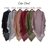 6 Colors Glitter Chiffon Khimar Hijab Muslim Instant Headscarf 125*130cm Lightweight Abaya Hijab Ramadan Eid
