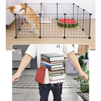 Combination Playpen Foldable Iron Cat Cages Indoor Home Isolation Exercise Kennels Fences Training DIY Aviary Dog Door Pet Free