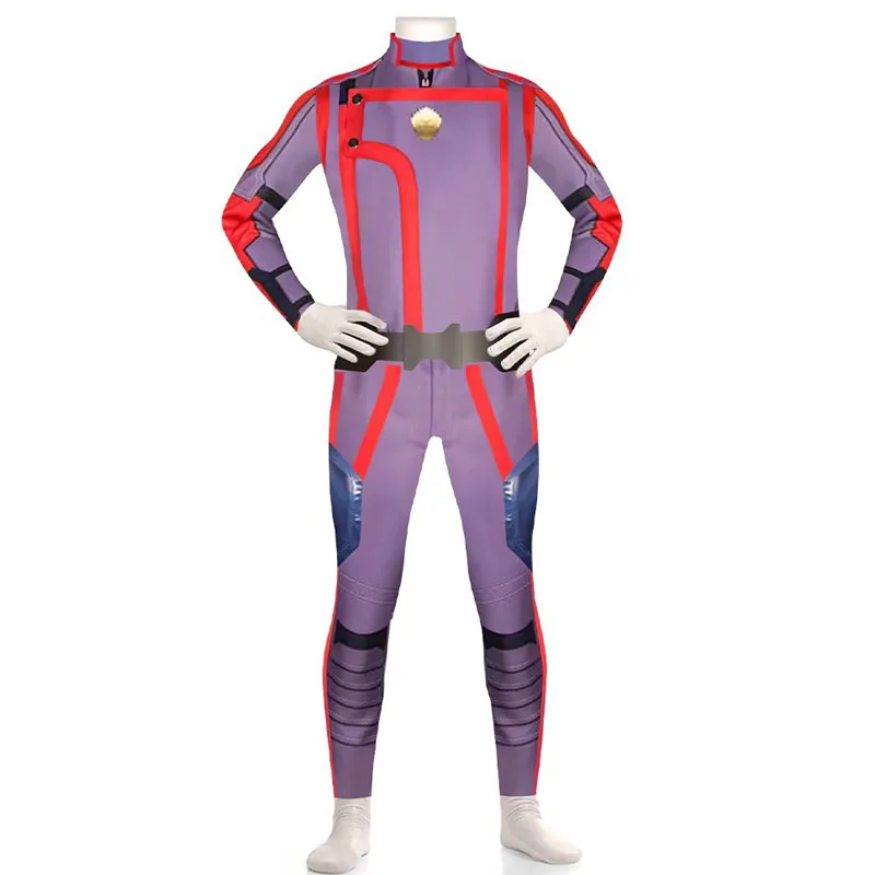 Halloween Boys Superhero 3D Printed Star Lord Cosplay Costume Guardians Galaxy Jumpsuits Uniform Men Peter Jason Quill Bodysuits